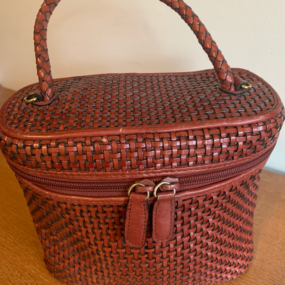 Vintage  A. GIANNETTI woven leather bag